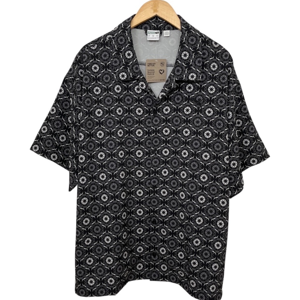 Puma Classics New Prep Medallion Print Woven Shirt Men’s XL